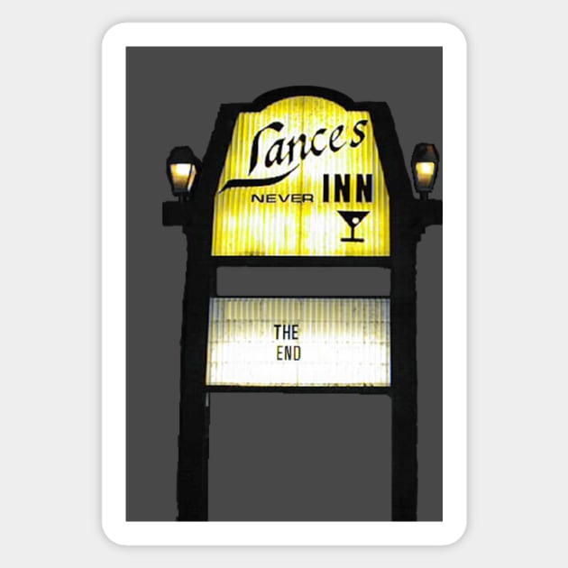 Lance's Never Inn Sticker by cheese_merchant